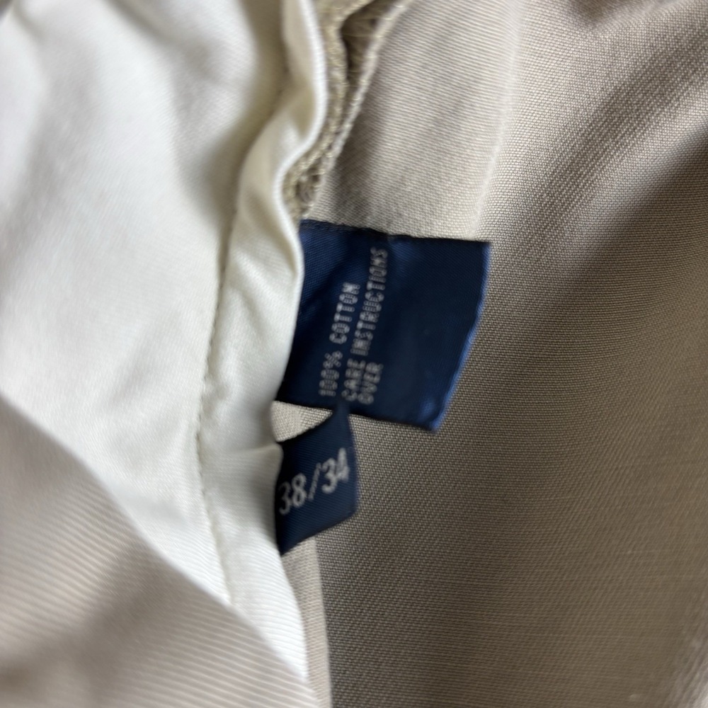 Polo Ralph Lauren Prospect Pants Mens 38x34 Beige Classic Chino‎ Cotton Pleated - Picture 5 of 10